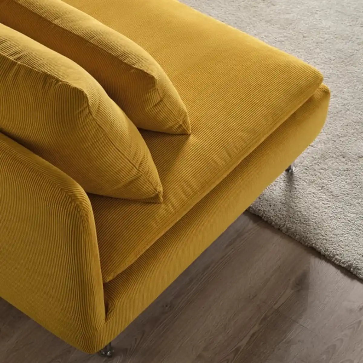 Bild 4 von SÖDERHAMN 2er-Sofa mit Récamiere, Kelinge dunkelgelb
