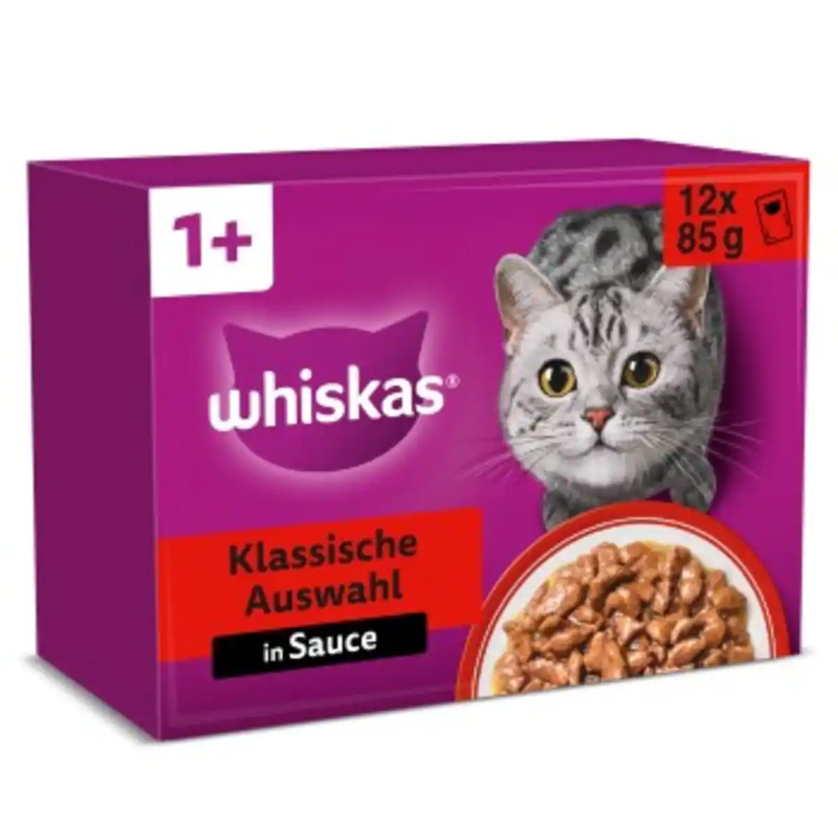 Bild 1 von Whiskas Multipack 1+ Klassische Auswahl in Sauce 12x85 g