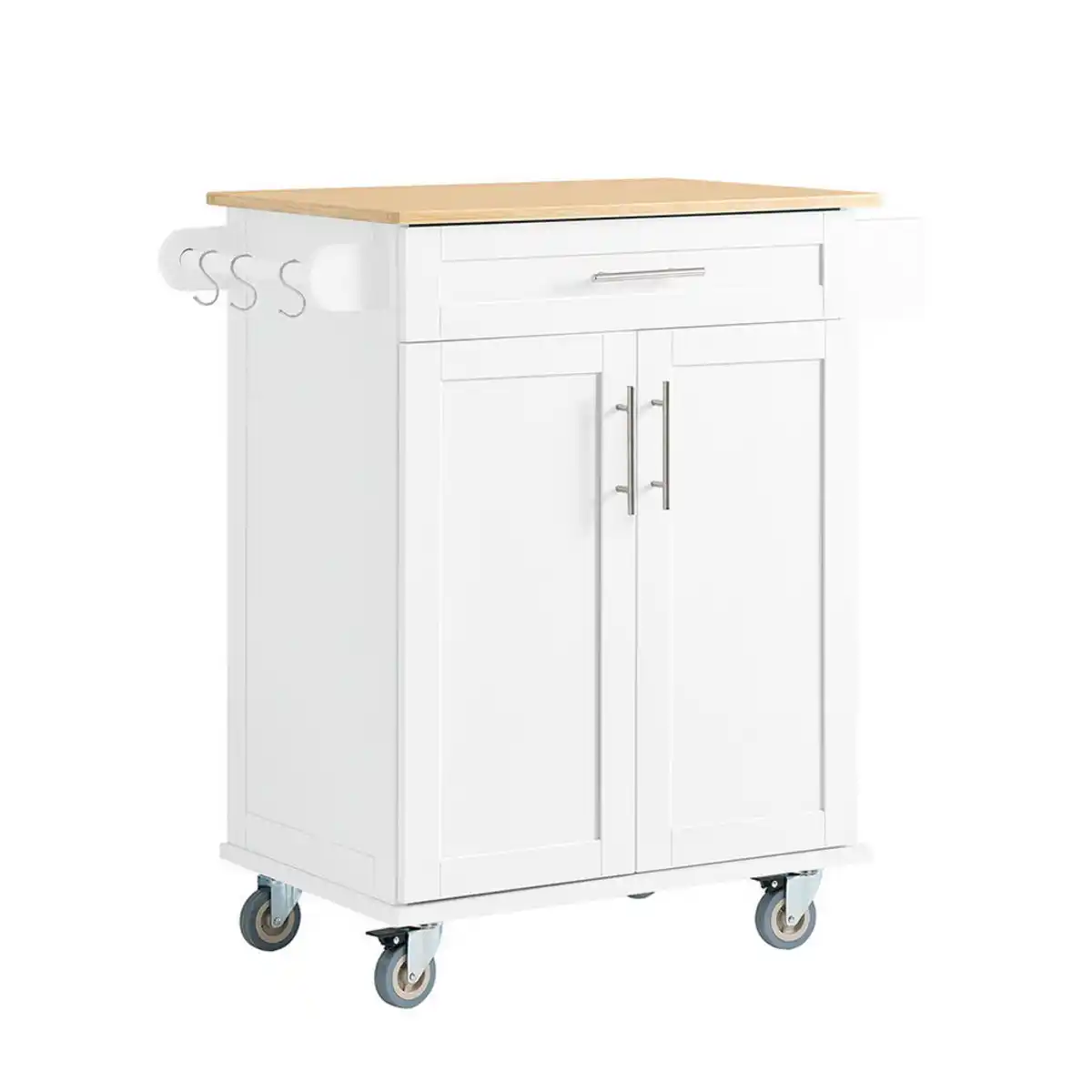 Bild 1 von SoBuy Küchenwagen, Ahorn, Fell, 1 Fächer, 1 Schubladen, Rechteckig, Rollen, 83x91x46 cm, Esszimmer, Servierwagen