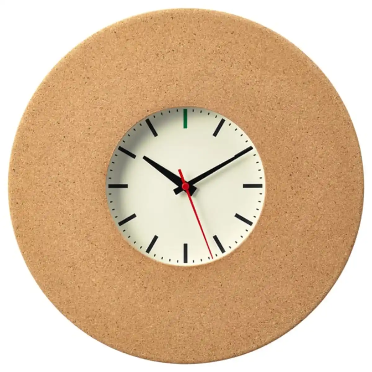 Bild 1 von SVARTGÖK Wanduhr, Kork, 38 cm