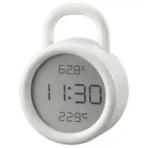 ÖRNVRÅK Uhr mit Hygro-/Thermometer, weiß, 8x3 cm