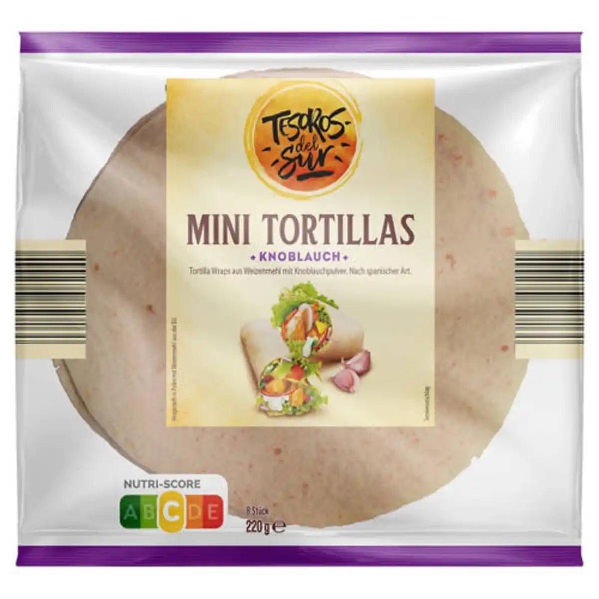 Bild 1 von TESOROS DEL SUR Mini-Tortillas 220 g, Knoblauch