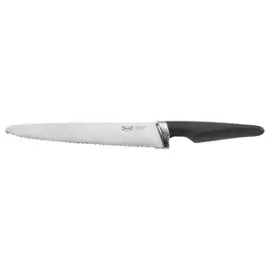VÖRDA Brotmesser, schwarz, 23 cm