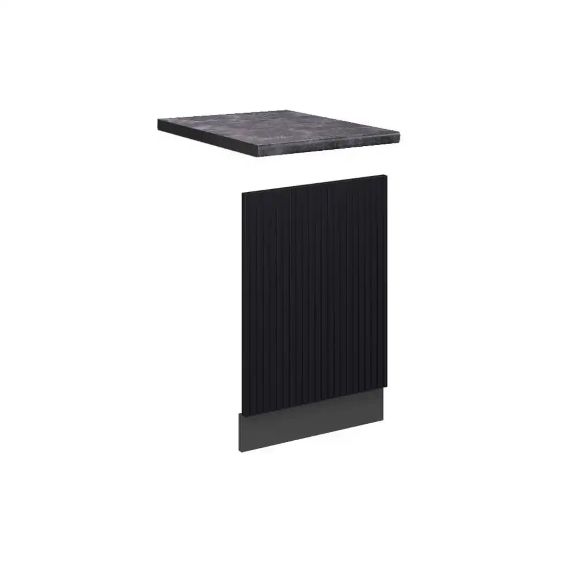 Bild 1 von Vicco Frontblende, Schwarz, Anthrazit, Holzwerkstoff, Rechteckig, 45x67.4x60 cm, Küchen, Küchenmöbel, Küchenschränke, Küchenunterschränke