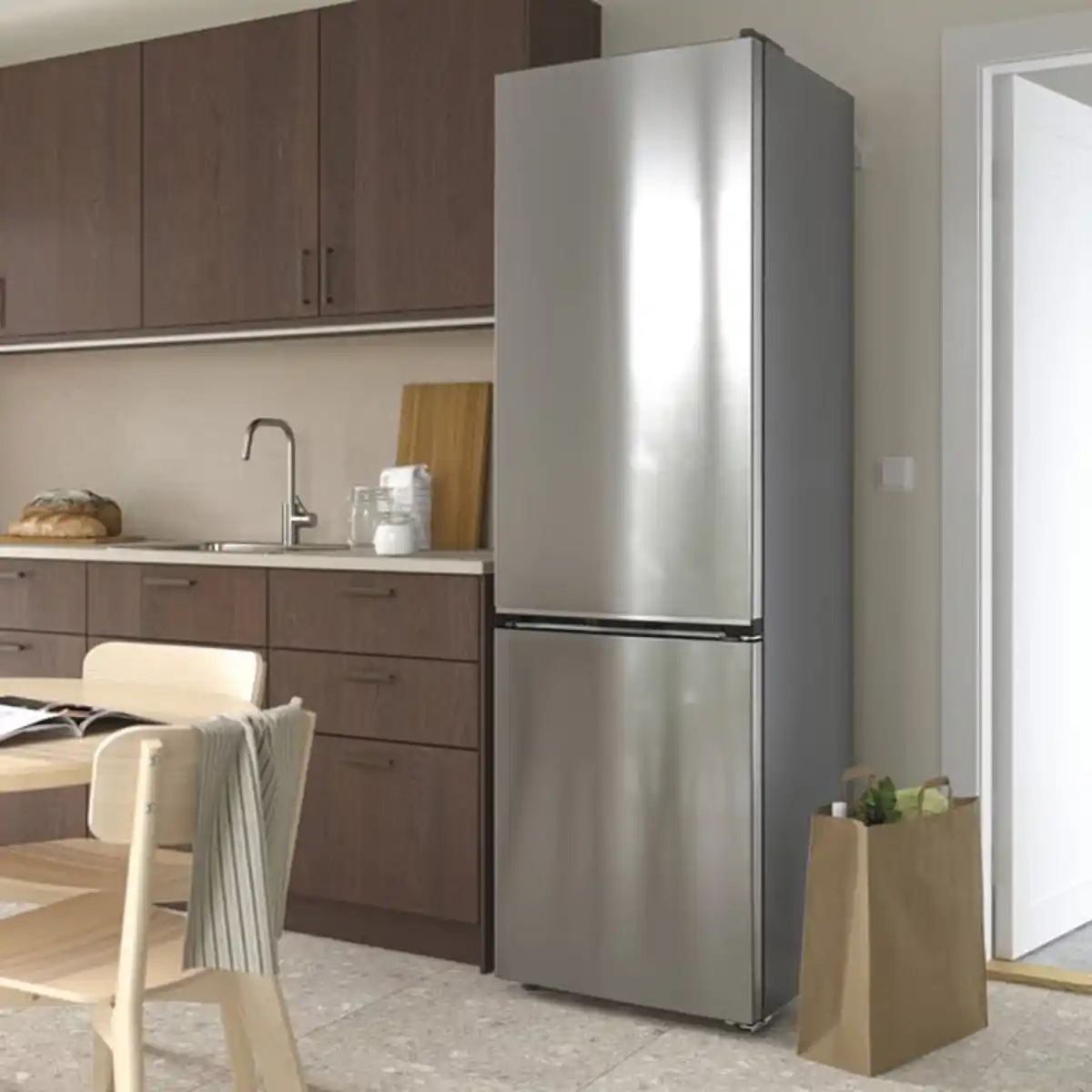 Bild 4 von MÖLNÅS Kühl-/Gefrierschrank, IKEA 700 frei stehend/stahlfarben, 249/106 l