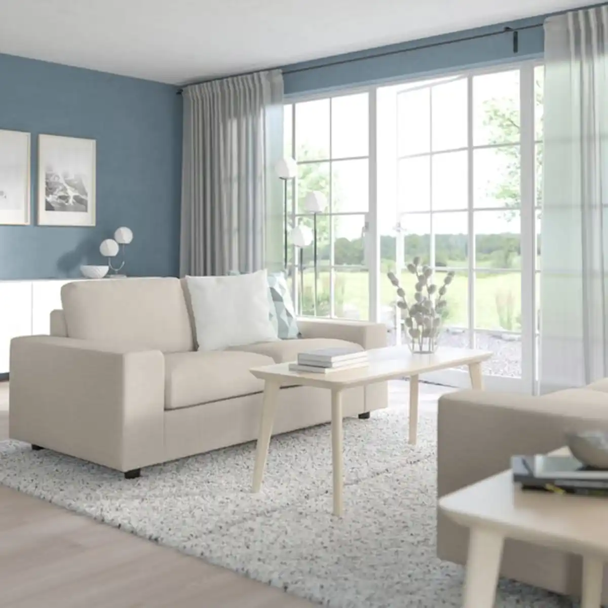 Bild 2 von VIMLE 2er-Sofa, mit breiten Armlehnen/Gunnared beige