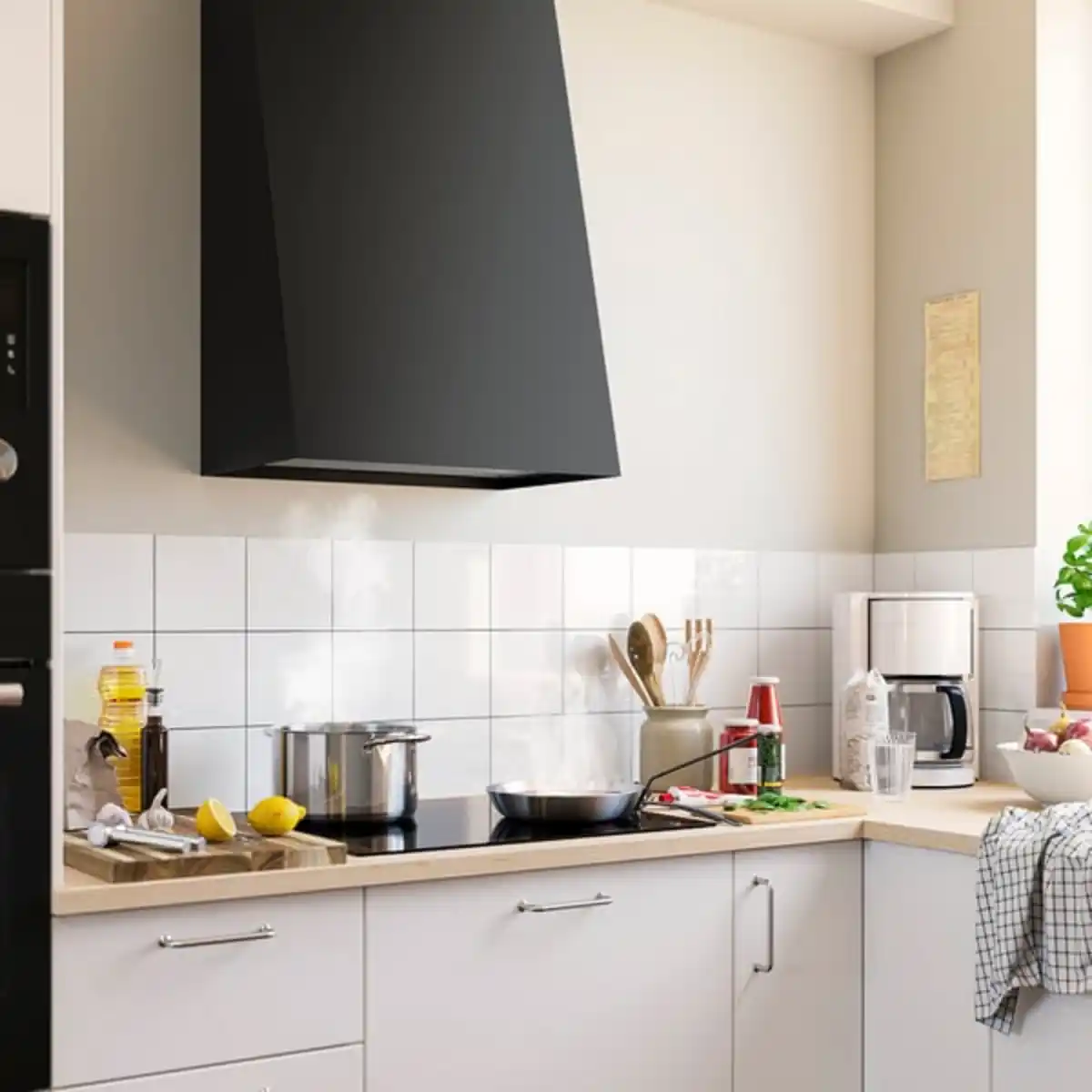 Bild 2 von FIVELSBO Dunstabzugshaube f Wandmontage, IKEA 300 schwarz, 56 cm