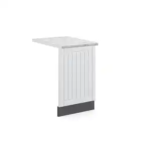 Vicco Frontblende, Weiß, Anthrazit, Holzwerkstoff, Rechteckig, 45x67.4x60 cm, Küchen, Küchenmöbel, Küchenschränke, Küchenunterschränke