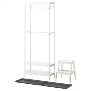 MACKAPÄR / BAGGMUCK Flur-Set, 4-tlg., weiß/grau