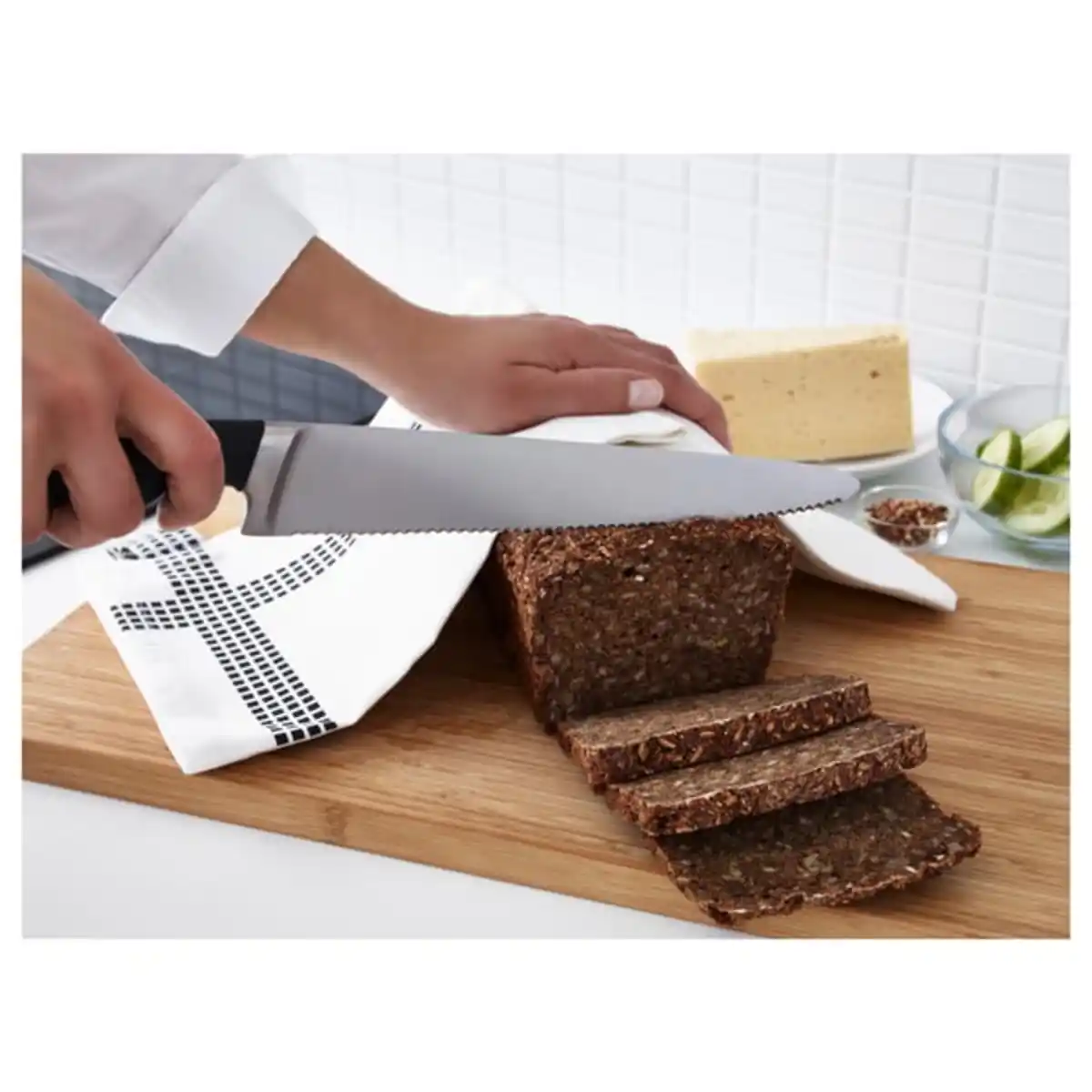 Bild 2 von VÖRDA Brotmesser, schwarz, 23 cm