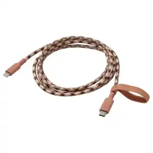 LILLHULT USB-C auf Lightning, rosa/beige, 1.5 m
