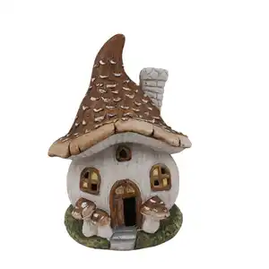 Dekofigur Herbst-Haus Resin