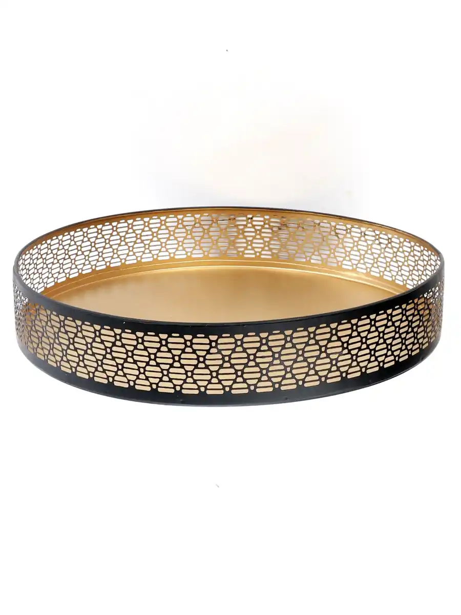 Bild 1 von Metall Tablett, 29x29x5cm Schwarz