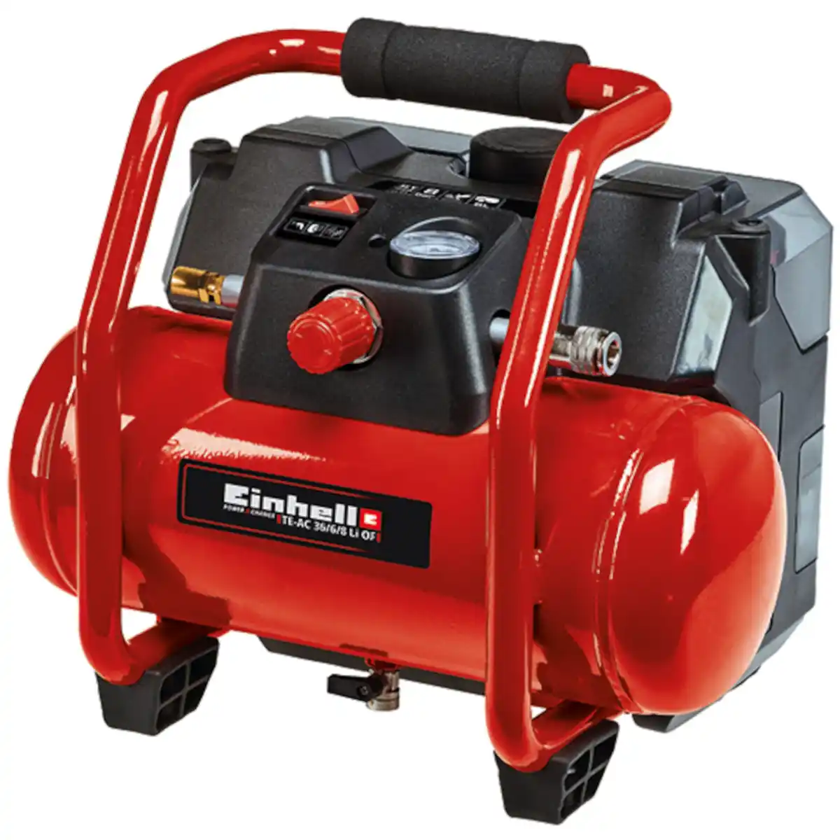 Bild 1 von Einhell Akku-Kompressor TE-AC 36/6/8 Li OF Set-Solo mit 6-Liter-Tank und Zubehörset