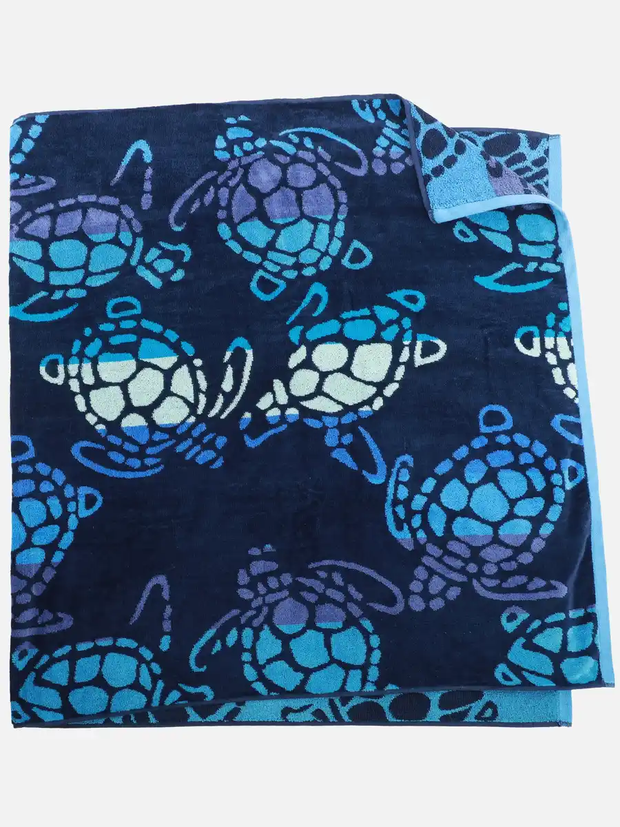 Bild 1 von Strandtuch mit Schildkrötenmotiv 86x160cm Schwarz