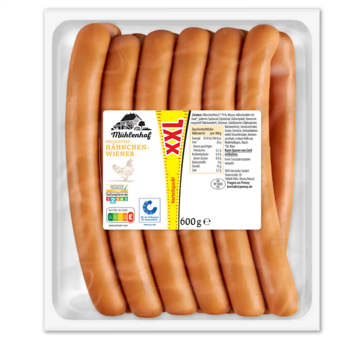 Bild 1 von MÜHLENHOF XXL Delikatess Hähnchen-Wiener*