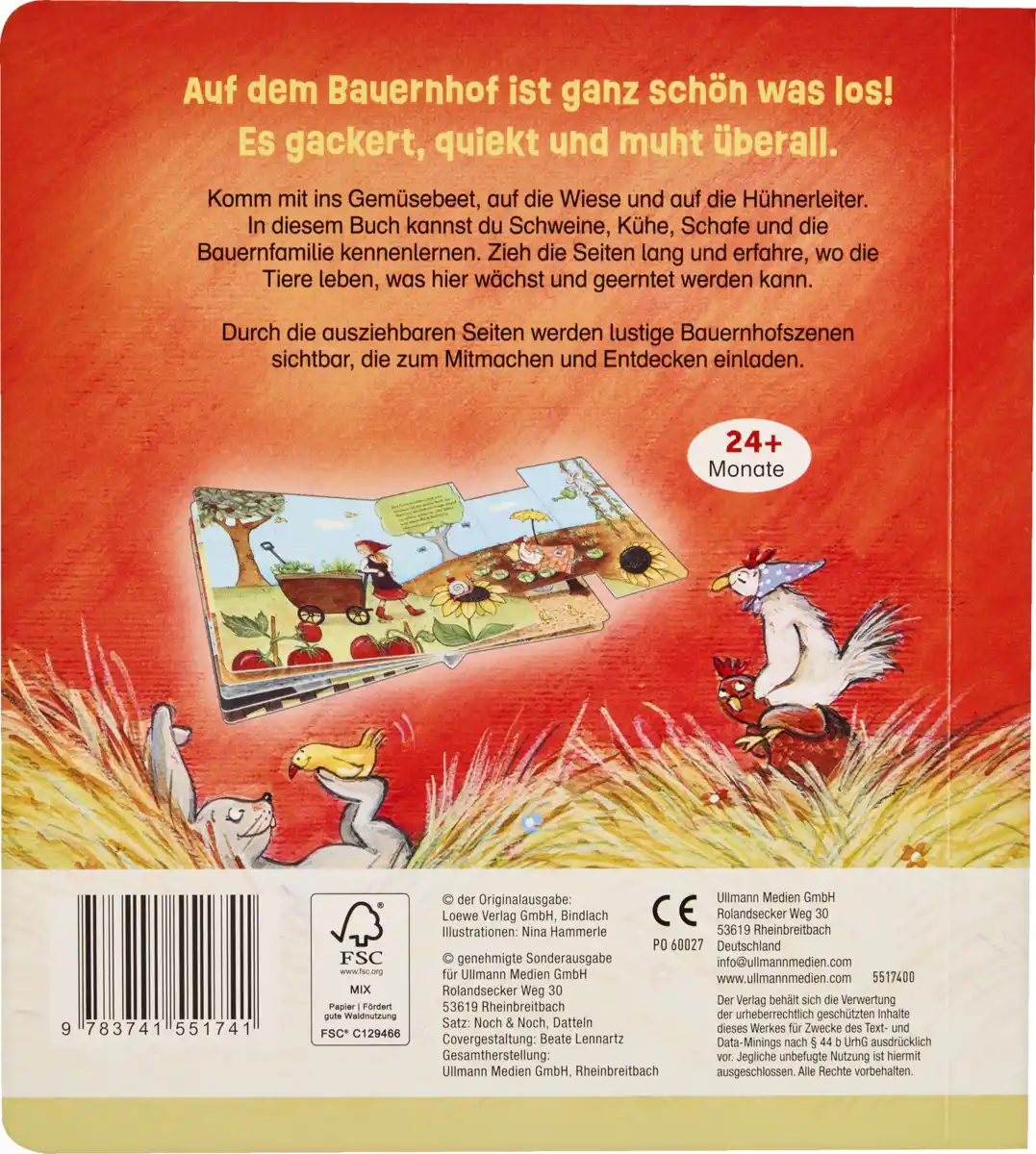 Bild 2 von Ullmann Medien ,,Zieh meine Seiten lang''-Buch Bauernhof