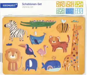 IDEENWELT Schablonen-Set Tiere