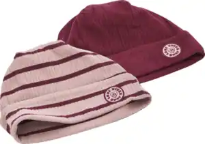 IDEENWELT 2er Set Kinder-Jerseymütze bordeaux