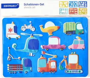 IDEENWELT Schablonen-Set Fahrzeuge