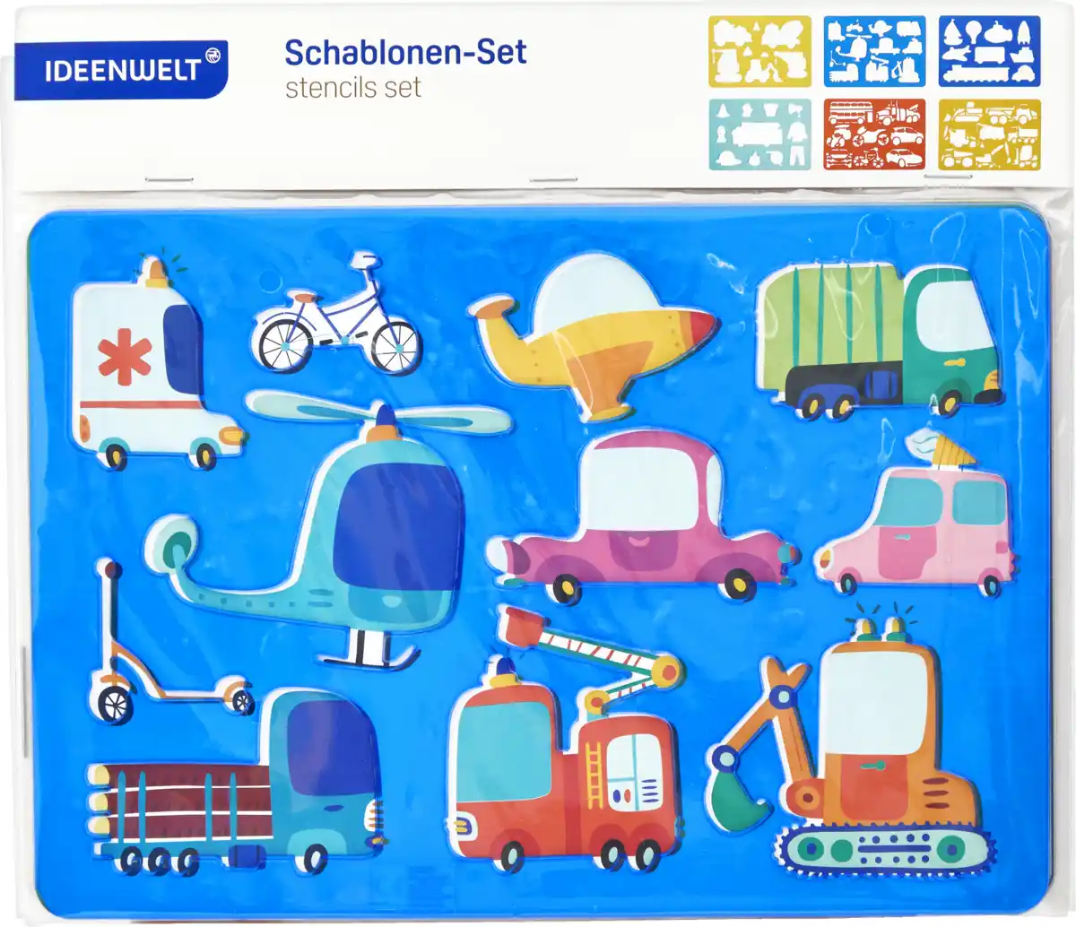 Bild 1 von IDEENWELT Schablonen-Set Fahrzeuge