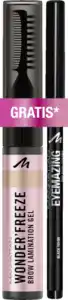 Manhattan Wonder Freeze Brow Lamination Gel 002 Blonde & Eyemazing Kajal Eyeliner 1010N black