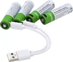 IDEENWELT 4er Set Wiederaufladbare AA-Batterien