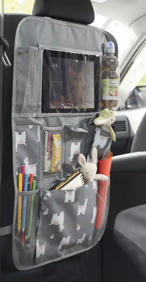 Bild 2 von IDEENWELT Auto-Rücksitztasche Alpaka