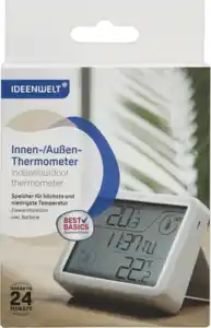 IDEENWELT Best Basics Innen- Außenthermometer
