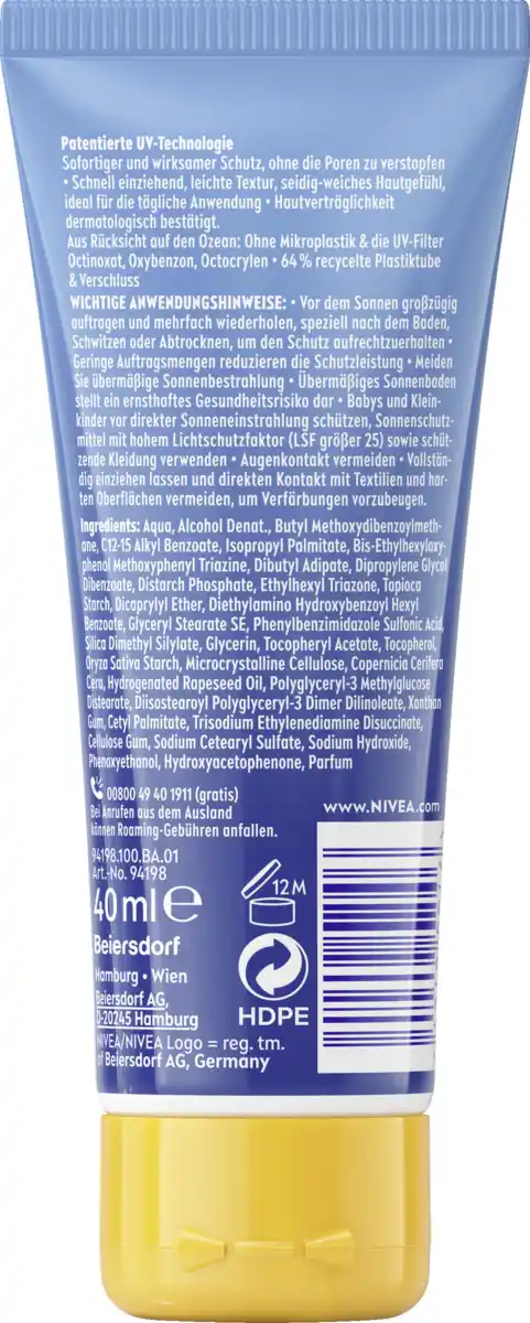 Bild 2 von NIVEA SUN UV Gesichtssonnenschutz LSF50+, 40 ml