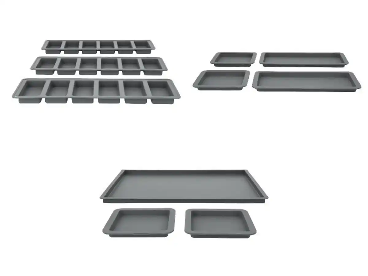 Bild 3 von SILVERCREST® Silikon-Riegelformen-Set / Silikon-Backmatten-Set, 3- bzw. 4-teilig,  6 Riegel