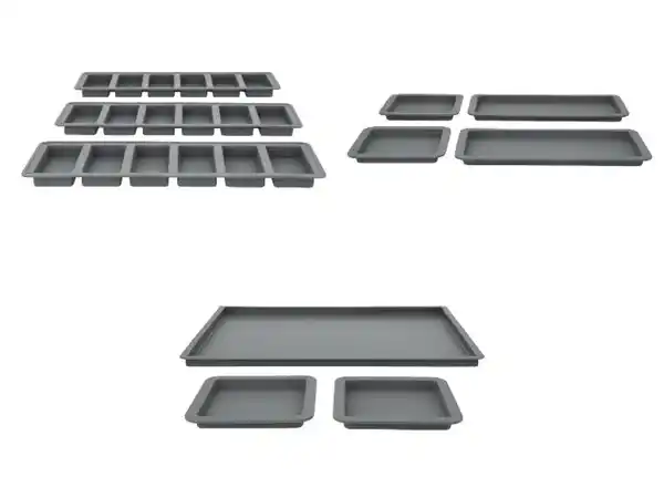 Bild 3 von SILVERCREST® Silikon-Riegelformen-Set / Silikon-Backmatten-Set, 3- bzw. 4-teilig,  6 Riegel