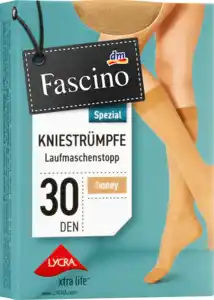 Fascino Kniestrümpfe laufmaschenresistent honey Gr. 35-38, 30 DEN, 1 St