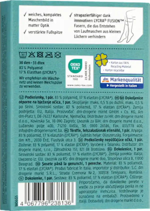 Bild 2 von Fascino Kniestrümpfe laufmaschenresistent schwarz Gr. 39-42, 30 DEN, 1 St
