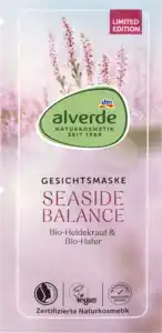 alverde NATURKOSMETIK Gesichtsmaske Seaside Balance Heidekraut Hafer, 15 ml