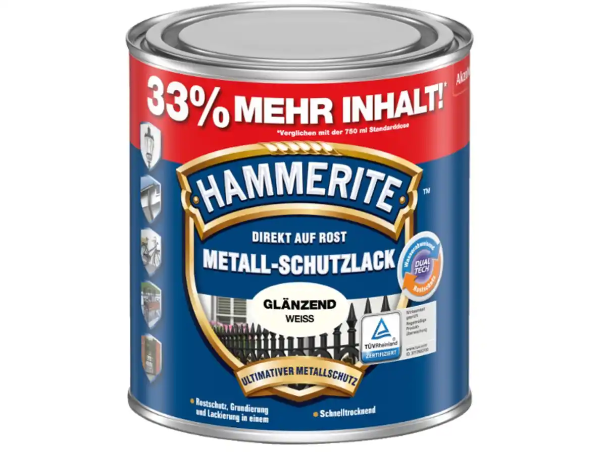 Bild 1 von HAMMERITE Metall-Schutzlack,  1 l