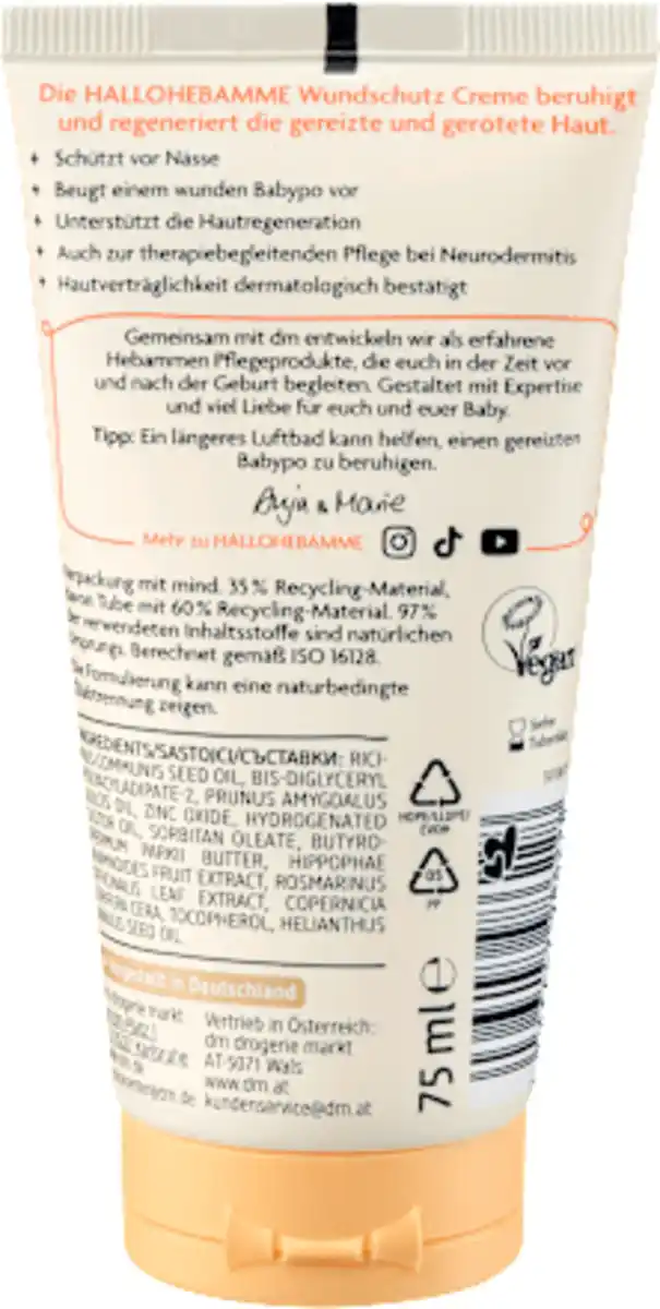 Bild 2 von HALLOHEBAMME Wundschutzcreme, 75 ml