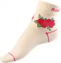 Bild 3 von Fascino Socken mit kurzem Schaft & Blumen-Motiv weiß Gr. 39-42, 1 St