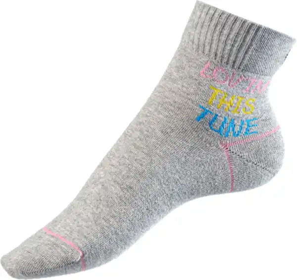Bild 3 von Fascino Socken mit kurzem Schaft & Schallplatten-Motiv grau Gr. 39-42, 1 St