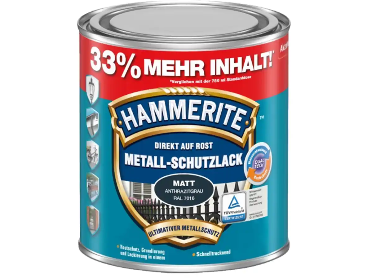 Bild 3 von HAMMERITE Metall-Schutzlack,  1 l