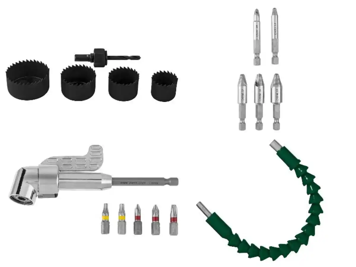 Bild 3 von PARKSIDE® Lochsägen-Set / HSS-Schraubenausdreher / Winkel-Bithalter mit Bit-Set / Flexible Welle