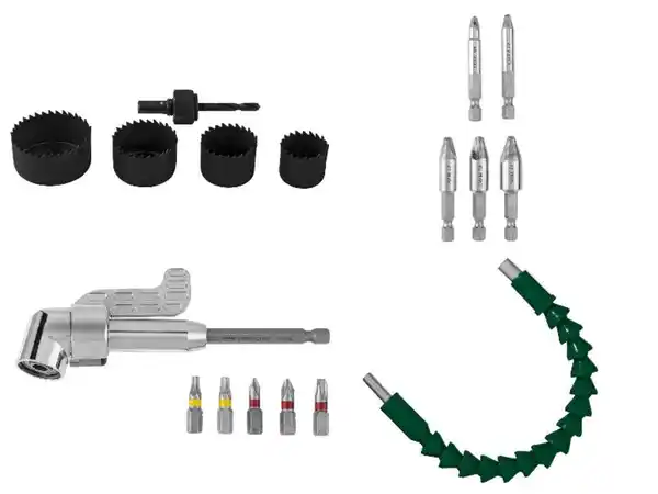Bild 3 von PARKSIDE® Lochsägen-Set / HSS-Schraubenausdreher / Winkel-Bithalter mit Bit-Set / Flexible Welle