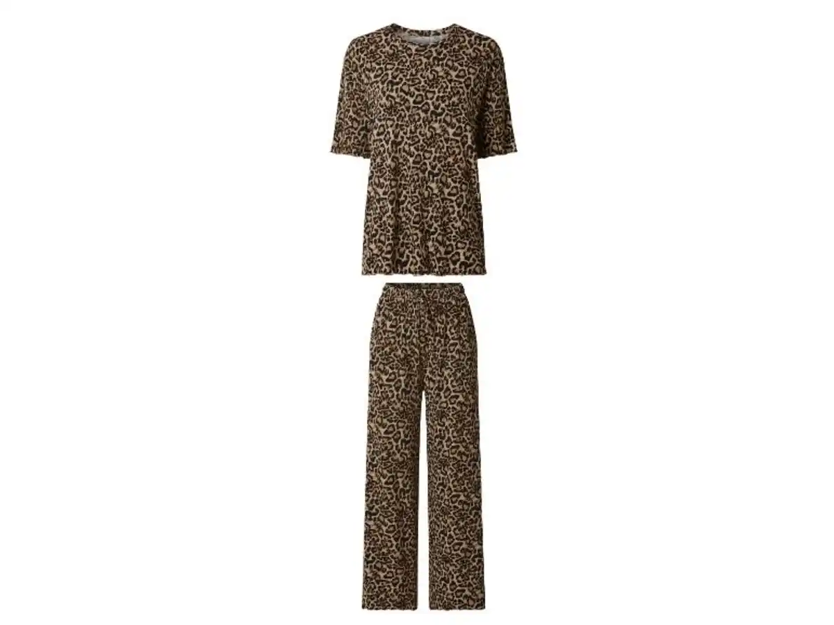 Bild 1 von ESMARA® Damen Gerippter Premium Pyjama