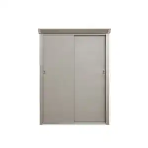 Geräteschrank, mit Schiebetüren, BxTxH: 133 x 94 x 181 cm, grau, mit Regalböden