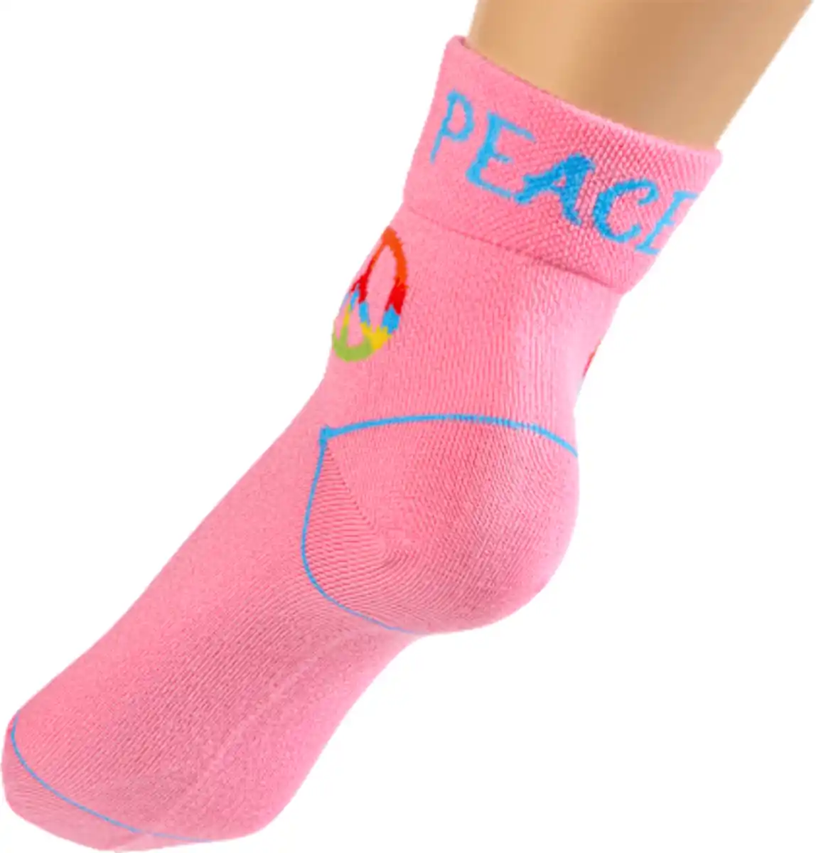 Bild 4 von Fascino Socken mit kurzem Schaft & Peace-Motiv rosa Gr. 39-42, 1 St