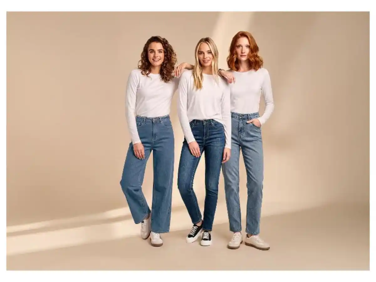 Bild 2 von ESMARA® Damen Jeans, Wide Leg, hohe Leibhöhe