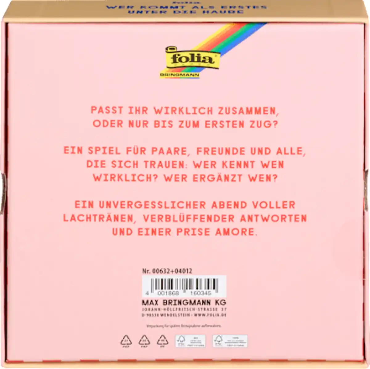 Bild 2 von folia Brettspiel "Wer kommt als Erstes unter die Haube" (16x31x5,5 cm), 1 St