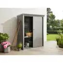 Bild 2 von Geräteschrank, mit Schiebetüren, BxTxH: 133 x 94 x 181 cm, grau, mit Regalböden