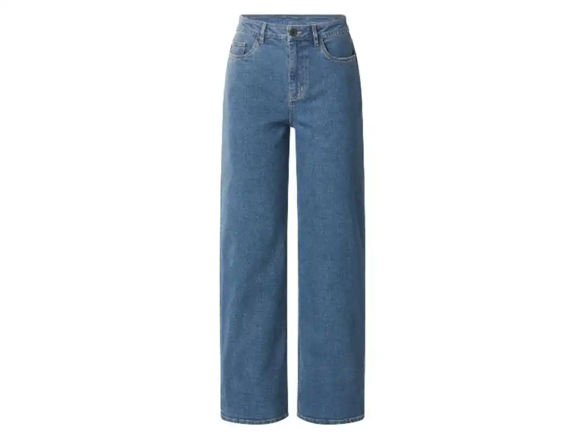Bild 1 von ESMARA® Damen Jeans, Wide Leg, hohe Leibhöhe