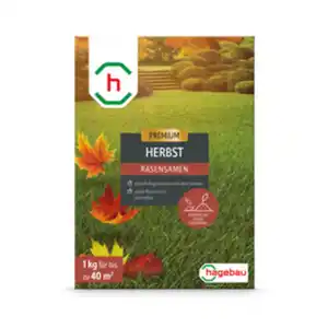 h-Marke Rasen, Rasensamen Herbstrasen 1,0Kg Karton für 40 m2